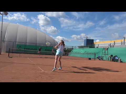 Видео: Теннис. Удар слева в высокой точке.