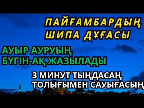 Видео: 🙌Пайғамбардың шипа дұғасы Ауыр ауруың бүгін-ақ жазылады 3 минут тыңдасаң, толығымен сауығасың🙌