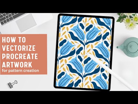 Видео: Как векторизовать Procreate Art и создать узор в Illustrator