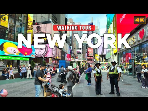 Видео: Манхэттен, Нью-Йорк — Мидтаун Манхэттена, сердце Нью-Йорка Vlog 4K Walking Tour