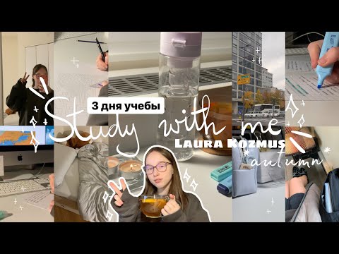 Видео: 3 ДНЯ УЧЕБЫ со мной 🔥 | подготовка к экзаменам | study with me #1 *autumn*
