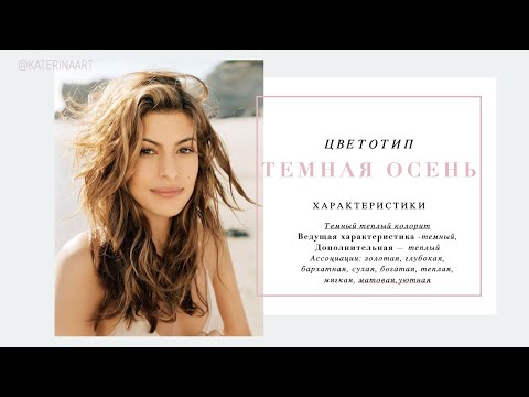 Видео: Цветотип Темная осень/Color type - dark winter , профессиональный разбор колорита.
