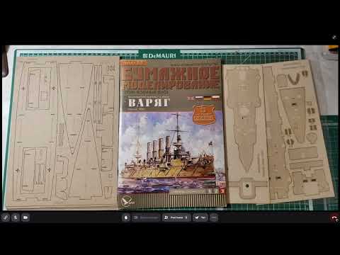 Видео: СтримыСборкиКартон. Крейсер Варяг издательства Бумажное Моделирование.
