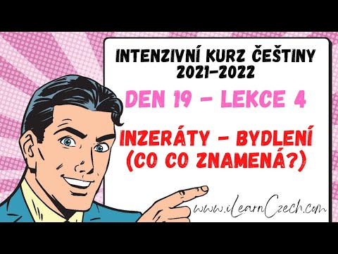 Видео: Курс чешского 19.4: Объявления - жилье (Что что значит?)