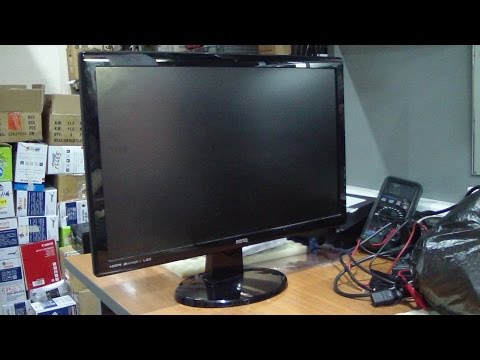 Видео: Пошёл дым, запах гари. Пропадает подсветка. Монитор BenQ GL2450. РЕМОНТ