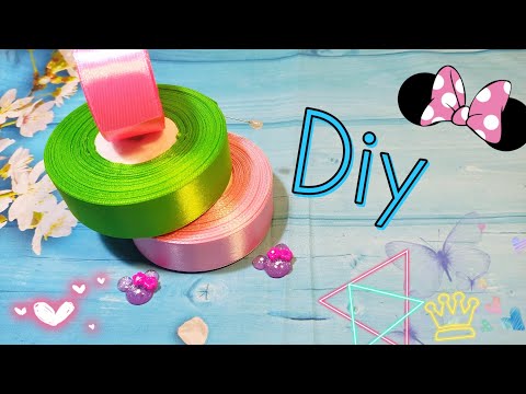 Видео: Diy🎀 ИЗ атласных лент🌺 весенние,нарядные,яркие, легко,из ленты 2,5 см,бантики  Микки Маус