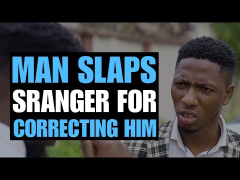 Видео: Мужчина ударил незнакомца за то, что тот его поправил | Moci Studios