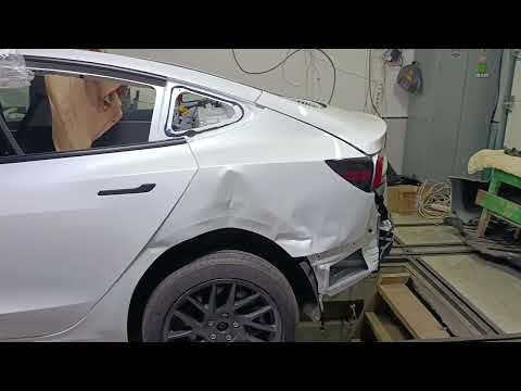 Видео: Tesla 3 Highland, рятую крило, міняю четвертину