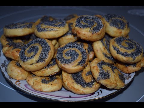 Видео: Печенье с маком. Выпечка к чаю. Очень вкусное печенье.