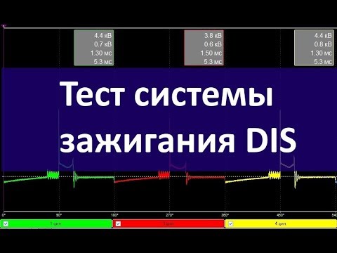 Видео: Тест системы зажигания DIS мотор тестером Диамаг2