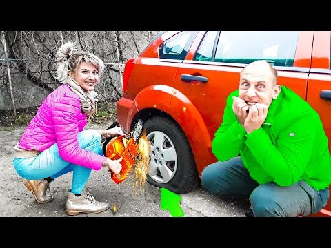 Видео: 5 Серия Лена РАСПИЛИЛА КОЛЕСА в МАШИНЕ. МЕСТЬ за ПЛАТЬЕ.