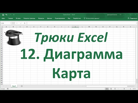 Видео: Трюк Excel 12. Диаграмма Карта на листе Excel