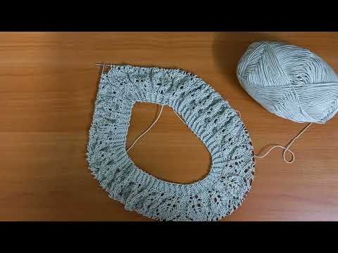 Видео: кофточка из Alize diva с круглой кокеткой