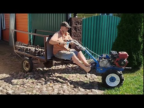 Видео: Самодельный прицеп к мотоблоку.