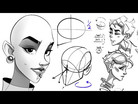 Видео: Учимся рисовать голову!