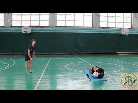 Видео: Ловля вратарём мяча, "летящего навстречу", "сверху в прыжке", "в падении"