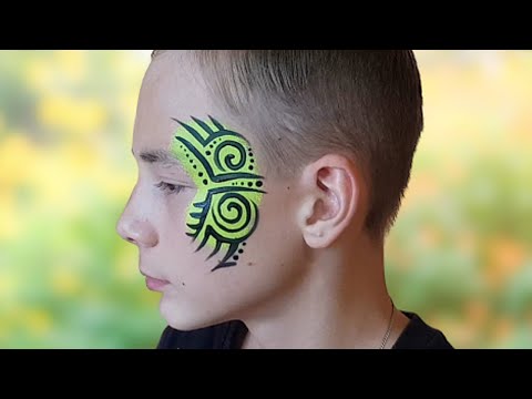 Видео: Мастер-Класс Аквагрим: Узоры на лице