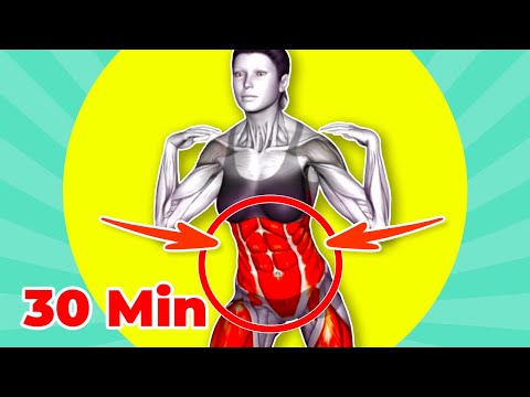 Видео: ➜ Плоский живот за 2 недели ➜ 30-минутная тренировка для пресса стоя!