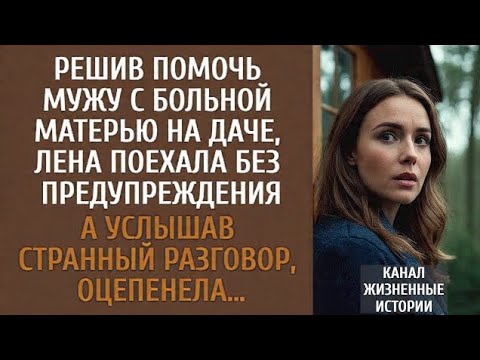 Видео: Решив помочь мужу с больной матерью на даче, поехала без предупреждения… А услышав ЭТО, оцепенела…