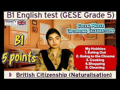 Видео: Тест по английскому языку B1 (GESE, 5 класс) | Британское гражданство SELT | Тринити-колледж Лонд...
