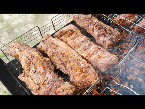 Видео: Ребра на мангалі | Ribs on the grill