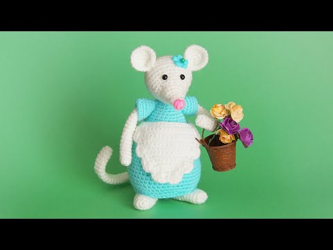 Видео: МК вязаная игрушка мышка "Норушка" крючком 1 ЧАСТЬ