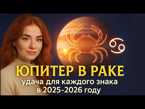 Видео: Юпитер в Раке для ВСЕХ ЗНАКОВ зодиака 2025 // Что Принесет Удача Каждому Знаку Зодиака?