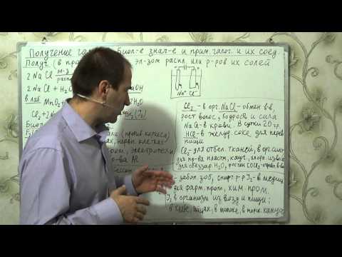 Видео: §24, 9 кл. Получение галогенов. Биол. значение и применение галог. и их соед.