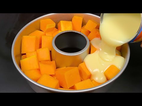 Видео: Взбейте сгущёнку с тыквой! Лучший десерт «Наполеон» за 5 минут! Выпекать не нужно!