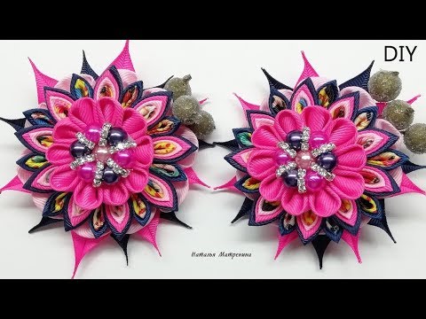 Видео: Бантики канзаши из репсовой ленты