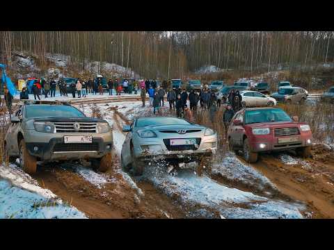 Видео: Псих за рулём HYUNDAI I30 против SUBARU и RENAULT Duster! ЦАРЬ ГОРЫ на внедорожном LADA LARGUS