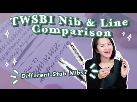 Видео: Сравнение перьев и линий перьевых ручек TWSBI