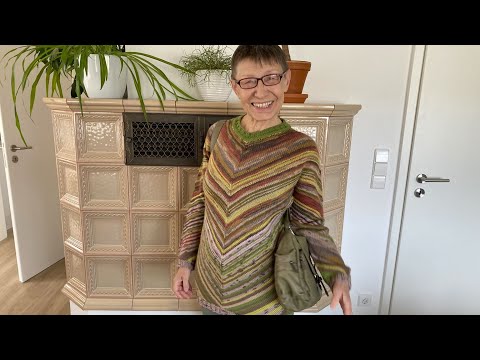 Видео: Японка "Весенняя" из остатков пряжи. Как сочетать цвета. #медведьвяжет