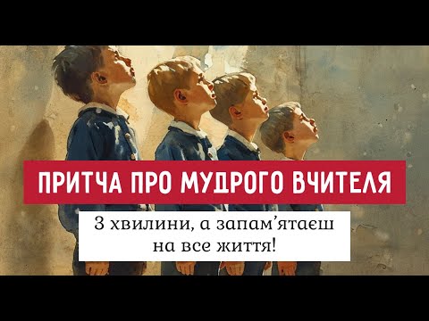 Видео: Притча про мудрого Вчителя. 3 хвилини, а запам’ятаєш на все життя!