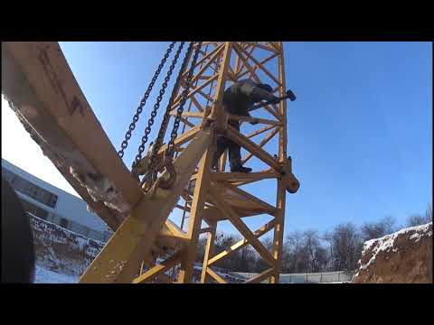 Видео: дубарь монтаж ! башенного крана , потепление