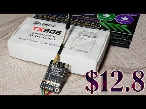 Видео: ✔ Народный Передатчик Eachine TX805 5.8G 25/200/600/800mW + Smart Audio, 13$!