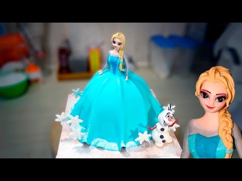 Видео: 3д Торт "Эльза" / 3D Cake "Elsa" - Я - ТОРТодел!