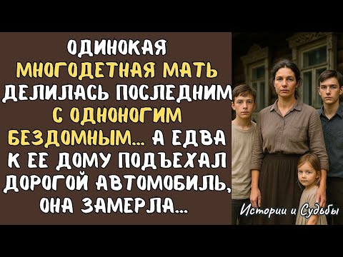Видео: Одинокая МНОГОДЕТНАЯ мать делилась последним с одноногим БЕЗДОМНЫМ… А едва к ее дому подъехал