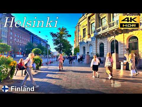 Видео: Послеполуденная прогулка в Хельсинки / Финляндия 🇫🇮 / Август 2024 г / 4K HDR