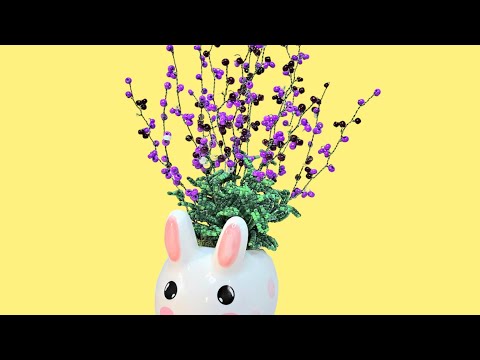 Видео: Миниатюрный Шалфей из бисера Анонс от Koshka2015 - цветы из бисера,  бисероплетение Beaded flowers