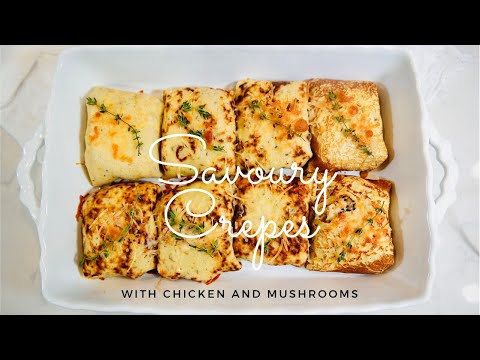 Видео: Chicken Mushrooms Crepes | Пиле в палачинка