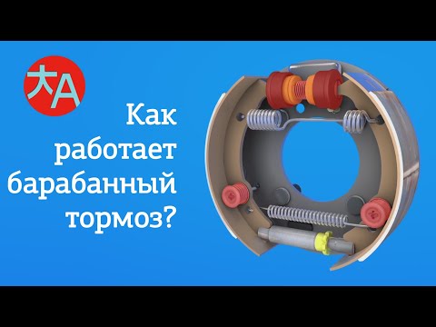 Видео: Как работает барабанный тормоз?