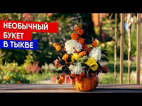 Видео: Необычный букет в тыкве