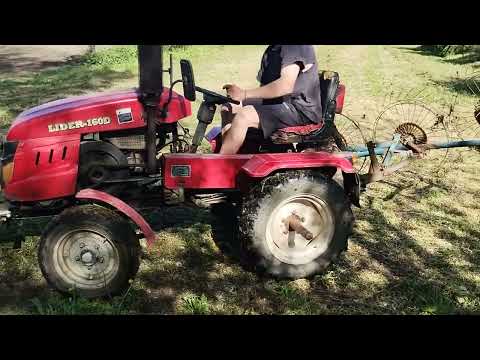 Видео: Мототрактор в роботі з граблями 🐞.Згортаємо у валок.