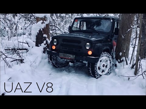 Видео: Всадили УАЗ V8 в дерево 🌲 . Покатушки (13.01)
