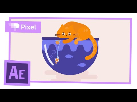 Видео: Анимируем кота с рыбками в After Effects | уроки для новичков