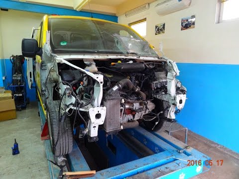 Видео: Fiat Scudo. подготовка к рихтовке.