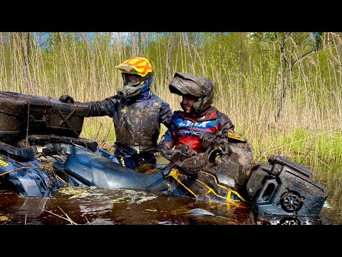 Видео: САМЫЙ ЖЕСТКИЙ МАРШРУТ! Квадроциклы brp, yamaha в болотах! #brp #покатушка #квадроцикл