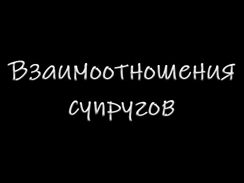 Видео: "Взаимоотношения супругов" Лыман А.
