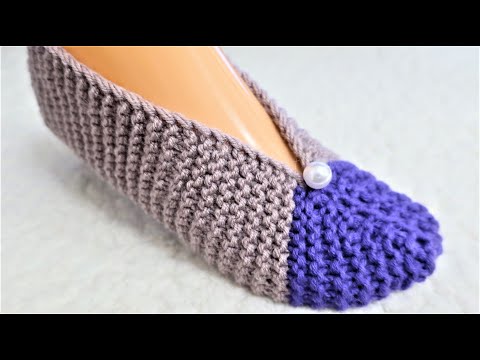 Видео: Домашние следки спицами. Самый простой вариант! Подробный мастер класс